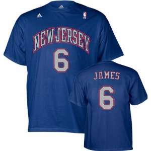LeBron James adidas Navy Name and Number New Jersey Nets Youth T Shirt 