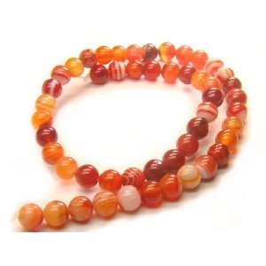  LB23 8mm Dark Red Lace Agate DIY 15 inches Loose Beads 