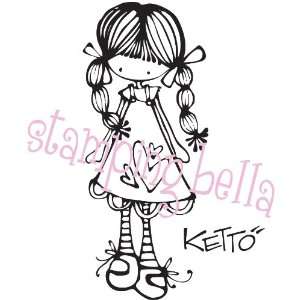   Bella Unmounted Rubber Stamp Kettos Dolly Arts, Crafts & Sewing