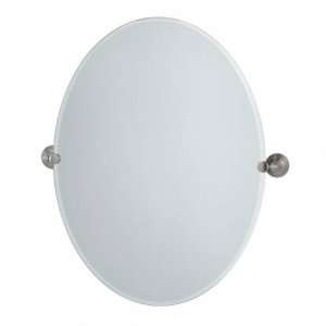  Charlotte Large Oval Bathroom Mirror   Satin Nickel
