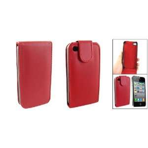  Gino Red Faux Leather Magnetic Flap Holder Case for Apple 