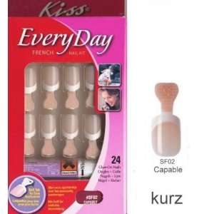 Kiss Everyday French Nail Kit Real Short SF02 Beauty
