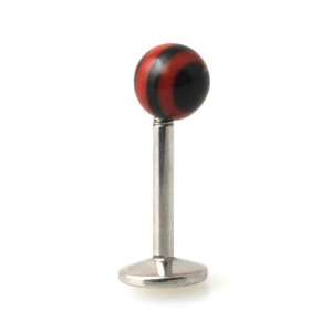    Acrylic Billiard Ball Design Labret Piercing Jewelry   14g Jewelry