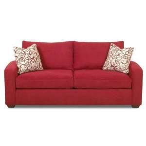  Klaussner Booth Sofa Booth 2 Seat Sofa in Blaze Red Booth Sofa 