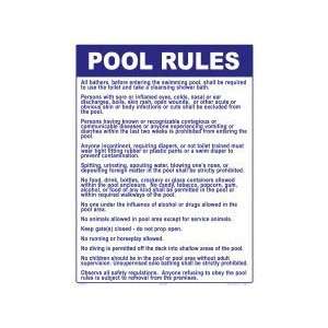  Arizona Maine Pool Rules Sign 2039Wa1824E