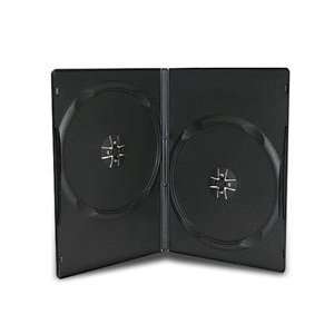  200 SLIM Black Double DVD Cases 9MM Electronics