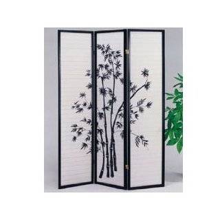   Panel Flower Design Wood Shoji Screen / Room Divider