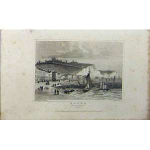  View Dover Beach Ship Kent C1848 Dugdales Antique Print 