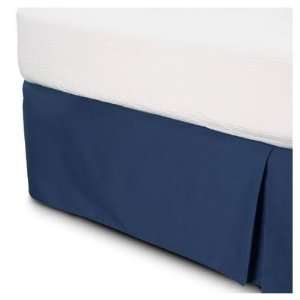 Fresh Ideas FRE20114NAVY0 Tailored Bed Skirt in Navy:  Home 