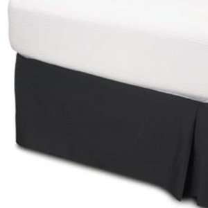  Fresh Ideas FRE20114BLAC0 Tailored Bed Skirt in Black: Home & Kitchen
