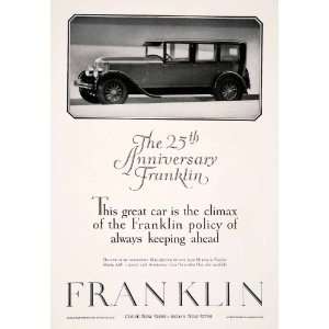  Ad Franklin Sedan Motor Car Vehicle Transportation Syracuse New York 