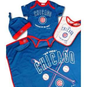 Chicago Cubs Newborn 5 Piece Gift Set:  Sports & Outdoors