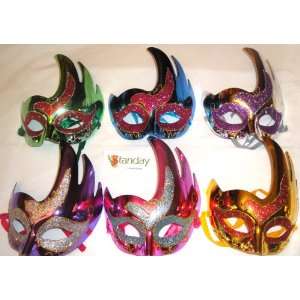  Tanday Mardi Gras Harlequin Party Mask   6 Pack 
