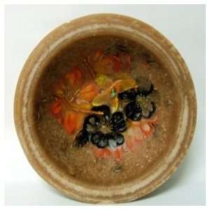  Chocolate Orange Habersham Wax Pottery Bowl 7 inch with 