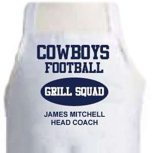    Cowboys Grill Squad Personalized Football Apron: Kitchen & Dining