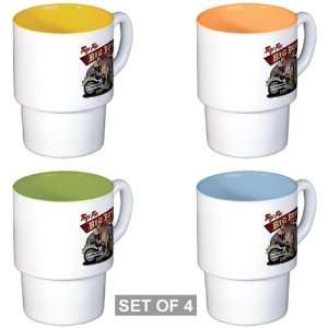  Stackable Coffee Mugs (4) Toys for Big Boys Lady on 