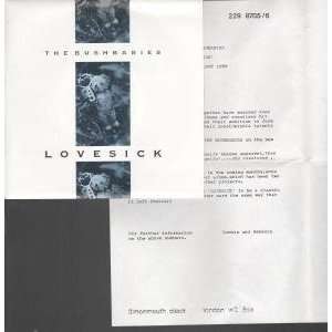    LOVESICK 7 INCH (7 VINYL 45) UK ESCAPE 1989 BUSHBABIES Music