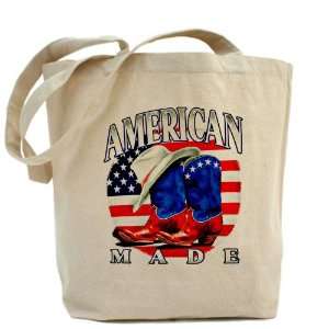   Tote Bag American Made Country Cowboy Boots and Hat: Everything Else