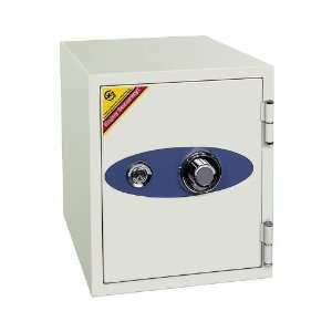    Fire Resistant Safe with Two Locks Off White: Office Products