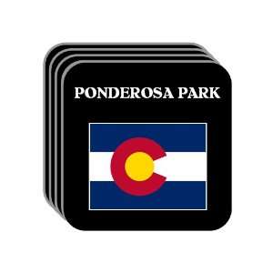 US State Flag   PONDEROSA PARK, Colorado (CO) Set of 4 Mini Mousepad 