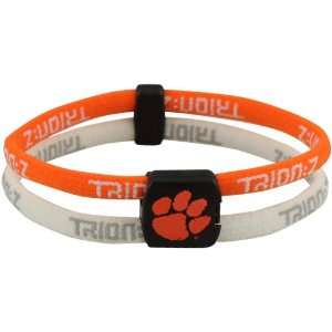   Tigers Double Loop Trion Z Bracelet   Orange/White