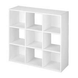  9 Cube Stackable Storage Organizer   White