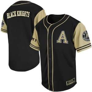  Army Black Knights Rally Baseball Jersey   Black: Sports 