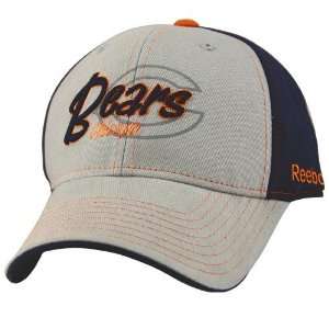 Reebok Chicago Bears Gray Navy Blue Tonal Flourish Adjustable Hat 