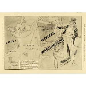  1906 Ad Chamber Commerce Tacoma Washington Map Lumber 