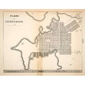  1898 Lithograph Cuba Republic Caribbean Map City Plan 
