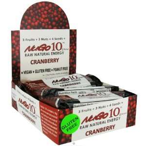 NuGo Nutrition   Gluten Free Nugo 10 Raw Natural Energy Bar Cranberry 