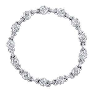  Betteridge Asscher Cut Diamond Link Bracelet (~10 ct tw) Jewelry