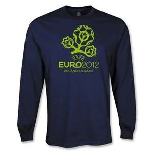  Euro 2012   Euro 2012 LS Official Logo T Shirt (Navy 