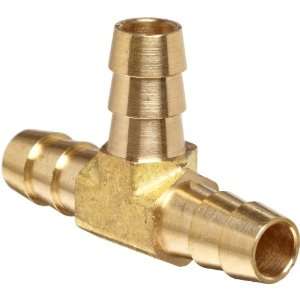 Anderson Metals Brass Hose Fitting, Tee, 5/16 x 5/16 x 5/16 Barb 