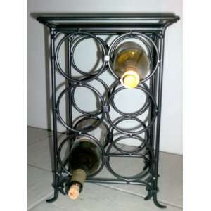  Iron Decorative 6 Bottle Wine Rack: Home & Kitchen