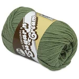   Sage Green, 2frac12; oz, Sugar N Cream Yarn: Arts, Crafts & Sewing