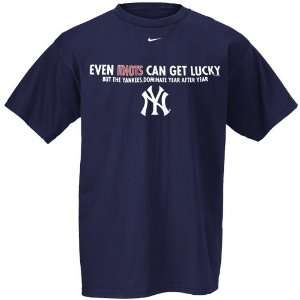    Nike New York Yankees Navy Get Lucky T shirt: Sports & Outdoors
