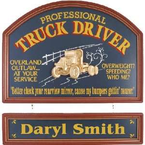  Personalized Wood Sign   Truck Driver