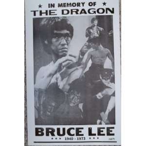  In Memory of The Dragon Bruce Lee Poster 