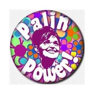  PALIN POWER Pinback Buttons 1.25 Pins / Badges Flower Sarah 
