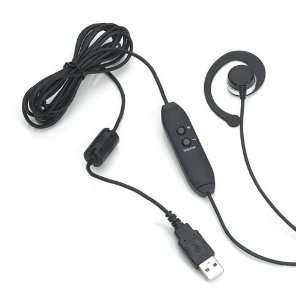   Single Ear USB Headset with volume control: Computers & Accessories