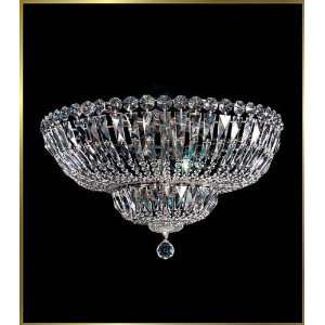 Small Crystal Chandelier, 6300 FM 22 CH, 9 lights, Silver, 22 wide X 