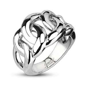   316L Stainless Steel Eternal Link Cast Ring   Size: 9 13, 9: Jewelry
