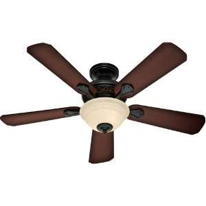   , Forest Hill Midas Black 48 Ceiling Fan with Light & Remote Control