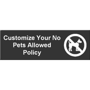  No Pets Allowed Symbol Sign Trumpeteur Frosted, 12 x 4 