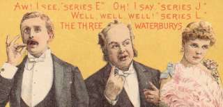Waterbury Watch 1800s Dude stage/ theater Trade Card  
