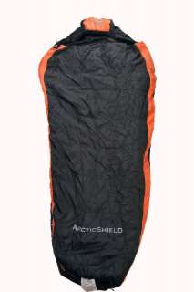 Arctic Shield Blk/Org 0 Zero Degree Mummy Sleeping Bag  