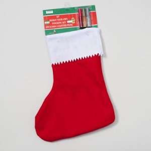  Create Your Own Christmas Stocking Plus 3 Glitter Pens 