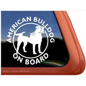 American Bulldog on Board Vinyl Window Decal Sticker