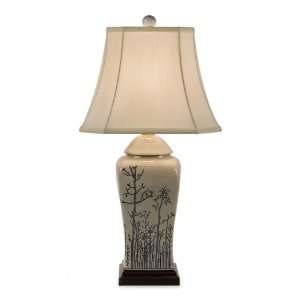    27 Glazed Porcelain Tree Design Table Accent Lamp